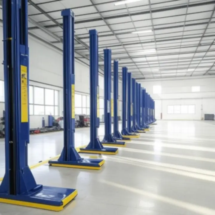 Wnętrze warsztatu z podnośnikami